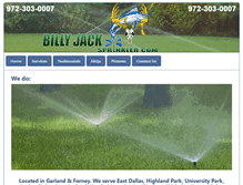 Tablet Screenshot of billyjacksprinkler.com